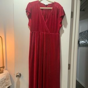 Baltic Born Pleated Athena Maxi Dress in Mulberry